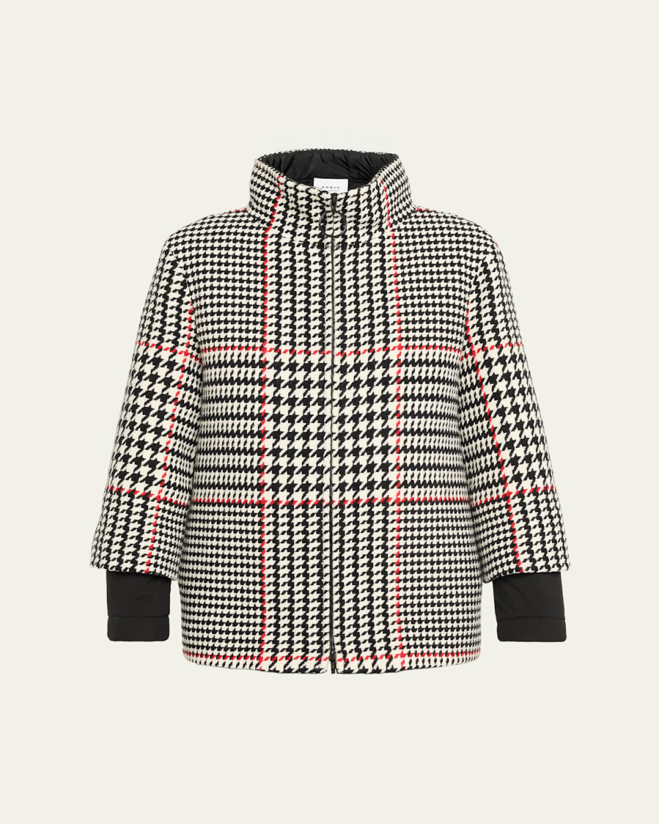 Check Padded Two-In-One Carcoat
